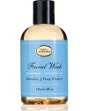 Facial Wash gently cleanses the skin and helps maintain the skin's proper PH balance. Refreshing Peppermint essential oil stimulates circulation and cleanses pores of impurities such as pollution, dirt, and perspiration. Green tea extract acts as a natural anti-oxidant while it rejuvenates and tones the skin. Essential oils of chamomile, aloe vera, olive and jojoba oils replenish lost moisture and enhance suppleness. Suitable for all skin types. 4 oz. 