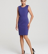 The essential sheath silhouette gets a cool-girl update with edgy exposed zipper pockets on this Calvin Klein dress.