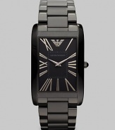 A polished design, styled for everyday wear, in coated stainless steel with a matching black dial.Rectangle bezelQuartz movementWater resistant to 3ATMSecond handStainless steel case: 31mm(1.22)Stainless steel braceletImported