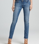 Light fading infuses these wear-everywhere Paige Denim skinny jeans with an authentic vintage feel.