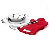 All-Clad d5 2 Quart All Purpose Pan With Oven Mitts, Spoon & Domed Lid