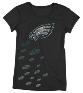 Sport your Eagles spirit along with some added sparkle with this can't-miss rhinestone tee from Reebok.