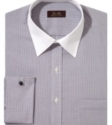Visual texture adds depth and dimension to your look. This check shirt from Tasso Elba ups the ante on any work outfit.