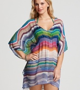 This versatile tunic from Echo is the ultimate in breezy beachwear. Boasting floaty sleeves, this coverup feels bohemian with flat sandals and an armful of beads.