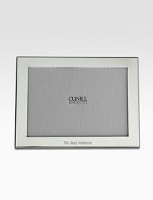 Classic and sophisticated in gleaming sterling silver. Fits a 4 X 6 photograph Made in SpainFOR PERSONALIZATIONSelect a quantity, then scroll down and click on PERSONALIZE & ADD TO BAG to choose and preview your monogramming options. Please allow 2 weeks for delivery.