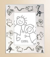 An heirloom-quality frame for baby boys and girls alike, created with adorable zoo-animal detail in silverplated metal. Silverplated metal Accommodates a 4 X 6 photograph Wipe clean Made in Spain 