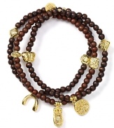 You know your want more whimsy, so choose Good Charma's beaded bracelet set. With golden owl and wishbone charms, this glitzy trio is an adorable add-on.