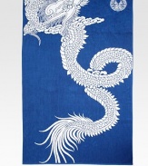 EXCLUSIVELY AT SAKS.COM. An exotic dragon motif extends the length of this soft cotton towel with a lightly textured jacquard pattern. Contrast image on the reverseClean edges40 X 70CottonMachine washImported