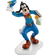 If there's one thing Goofy takes seriously, it's his gas station. He's all suited up and ready to fill tanks, wash windows and tell jokes in this whimsical Disney figurine by Department 56.