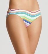 In a cute color way, Echo's striped hipster bottom is destined to become a poolside favorite--whether worn with the matching top or something cool and clashing.