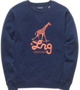 Simplify your style with the laid-back look of this graphic sweatshirt from LRG.