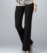 A smooth tab front waist and a curvier, contoured fit will make these Style&co. pants your new favorites!