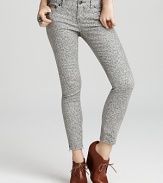 Free People Jeans - Lacy Cropped Skinny in Grey Lace