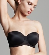 A sleek underwire strapless bra creates a smooth silhouette body hugging tops and dresses. Style #9756