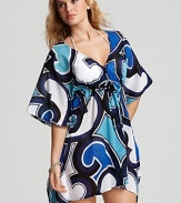 This versatile tunic from Echo is the ultimate in breezy beachwear. Boasting floaty sleeves, this coverup feels bohemian with flat sandals and an armful of beads.