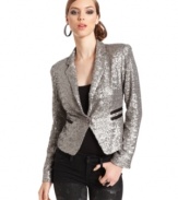 Kick up your party look with a dazzling sequined blazer from MM Couture!