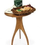 With a basket of cookies and mug of milk, this Byers' Choice table has Santa's name written all over it. From the Red Velvet collection.