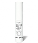 Bobbi's secret to an instantly beautiful, radiant complexion. This unique, double-action treatment makeup products cover dark spots and discoloration immediately-and evens out skin tone over time. Dab Brightening Spot Treatment Corrector SPF 25 onto dark spots and imperfections with its precision applicator and blend gently for targeted, all-day coverage.