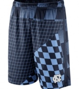 Pep up the North Carolina Tar Heels team spirit in these training shorts by Nike.