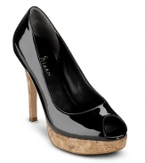 This flattering open toe pump adds finesse to any look. From Cole Haan.