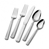 With classic banding details and curvy contemporary contours, the Lancaster flatware pattern updates your dinner look yet remains timeless.