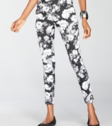 INC puts a new spin on petite leggings with a pretty floral print and a flattering fit.