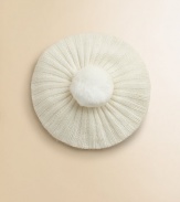 Ideal for your little fashionista, this ribbed wool-blend beret has a faux fur pom pom and touch of cashmere. Faux fur pom pomPolyester/nylon/wool/angora/cashmereHand washImported