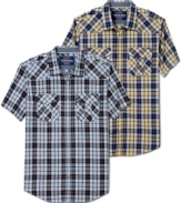In a crisp plaid, this shirt from Ecko Unltd steps up your weekend style in an instant.
