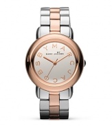Clock in with MARC BY MARC JACOBS. This duo-tone plated metal watch flaunts an ever-chic design with the brand's enviable stamp.