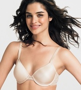 A basic underwire bra with intricate floral lace wings.