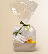 EXCLUSIVELY AT SAKS. A dreamy cloud of soft terry velour essentials are all arranged in a reusable metal tin. Set includes: one hooded baby towel, 2 baby bibs, 2 wash clothes, 2 burp cloths and an adorable rubber duck. Cotton binding on hooded towel and bibs Cotton Machine wash Imported 