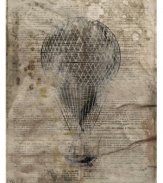 The unusual shape of this vintage hot air balloon is as distinct as the print itself, which is by Leftbank. Printed on stretcher-mounted canvas, all you need to do is hang it where you want to showcase your unique taste in art.