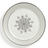 Embellished with a matte silvery border trimmed in sparkling platinum, the Solstice accent plate will complement your dining experience throughout a lifetime of shifting trends and evolving fashions.