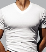 Lightweight and comfortable, this 3-pack of v-neck cotton t-shirts makes for the perfect under shirt.
