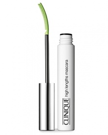 Stretch limp, lifeless lashes to lengths beyond your wildest expectations with NEW High Lengths Mascara. Clinique's most lengthening and lifting mascara yet -- stretches lashes to unrivaled lengths with beautifully defined separation. The new-to-Clinique curved willow wand applicator follows the natural curvature of the eyes allowing the fine-toothed comb to grab each lash at its root, calling even the tiniest lashes out of hiding. Eyes are left looking noticeably wider and fully energized.