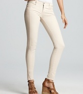 J Brand Jeans - Kinsey Mid Rise Contrast Panel Skinny Jeans in Empress Wash