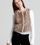 Rock the glamour trend in this Juicy Couture faux fur vest--a luxe layer for your favorite fall-worthy pieces