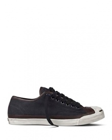 A cool update on a classic style, this Jack Purcell sneaker sports a suede upper with contrast leather trim. A cool update on a classic style, this Jack Purcell sneaker sports a suede upper with contrast leather trim.