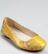 In genuine snakeskin, these exotic KORS Michael Kors flats offer luxurious style with low key appeal.