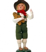 Recall the German fairy tale of Hansel and Gretel with a Byers' Choice collectible depicting the classic Brothers Grimm character.
