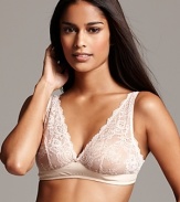 An elegant lace bralette with wire-free comfort from Wacoal.