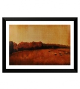 Home on the range. Escape to quiet country with this wide open landscape. A small herd of sheep roam the pasture, drenched in warm, sun-soaked rays of amber and gold. Perfect for casual country living.