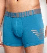 Look sleek and be supported in these signature Armani boxer briefs.