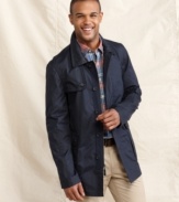 From downtown to midtown, this classic trench coat from Tommy Hilfiger has all of your outerwear style covered.