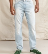 Step into spring with a pair of light-wash jeans from Tommy Hilfiger.