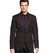 A classic pattern with a modern twist. Add this modern blazer from INC International Concepts for evening-ready style.