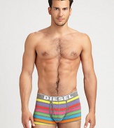 Comfortable enough for everyday wear, these slim fitting, stretch-cotton briefs are accented with an array of rainbow colored stripes and an elastic waistband with signature logo detail.Elastic logo waistband95% cotton/5% elastaneMachine washImported