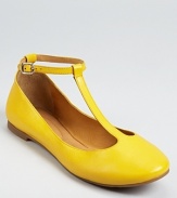 In bright yellow and the softest leather, these See by Chloé flats offer punchy color on a quirky, retro-inspired T strap silhouette.