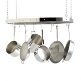 Elegantly display your favorite All-Clad cookware with this 36 hanging pot rack. A center grid with patent-pending Magnatrack™ technology keeps hooks in place when retrieving and replacing cookware and accessories.