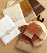 Elegant with opulent detailing, the Avanti Braided Cuff  bath towels' style and texture are a welcome addition to any bathroom. Available in a variety of hues, these towels feature an ornate braided cuff.